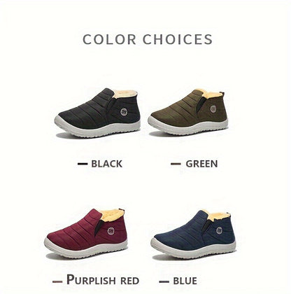 Women'S Winter Snow Boots, Warm And Plush, Short Boots, Shoes, Thickened, Flat-Soled Footwear. NovaCart