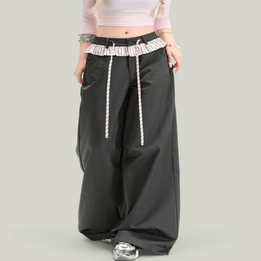Women’s Vintage Lace Panel Casual Pants FitiqueFit