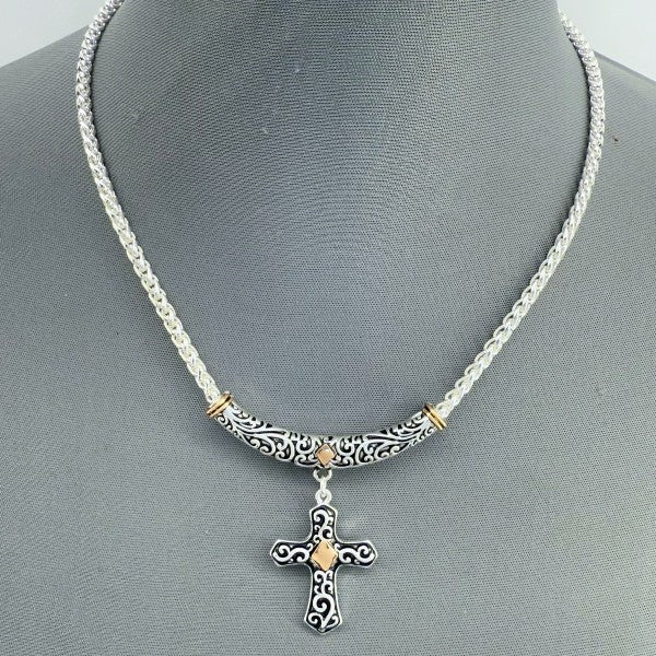 Two Tone Gold and Silver Finish Filigree Necklace Shop Style & More | Fresh Looks, Everyday Deals & Free Shipping