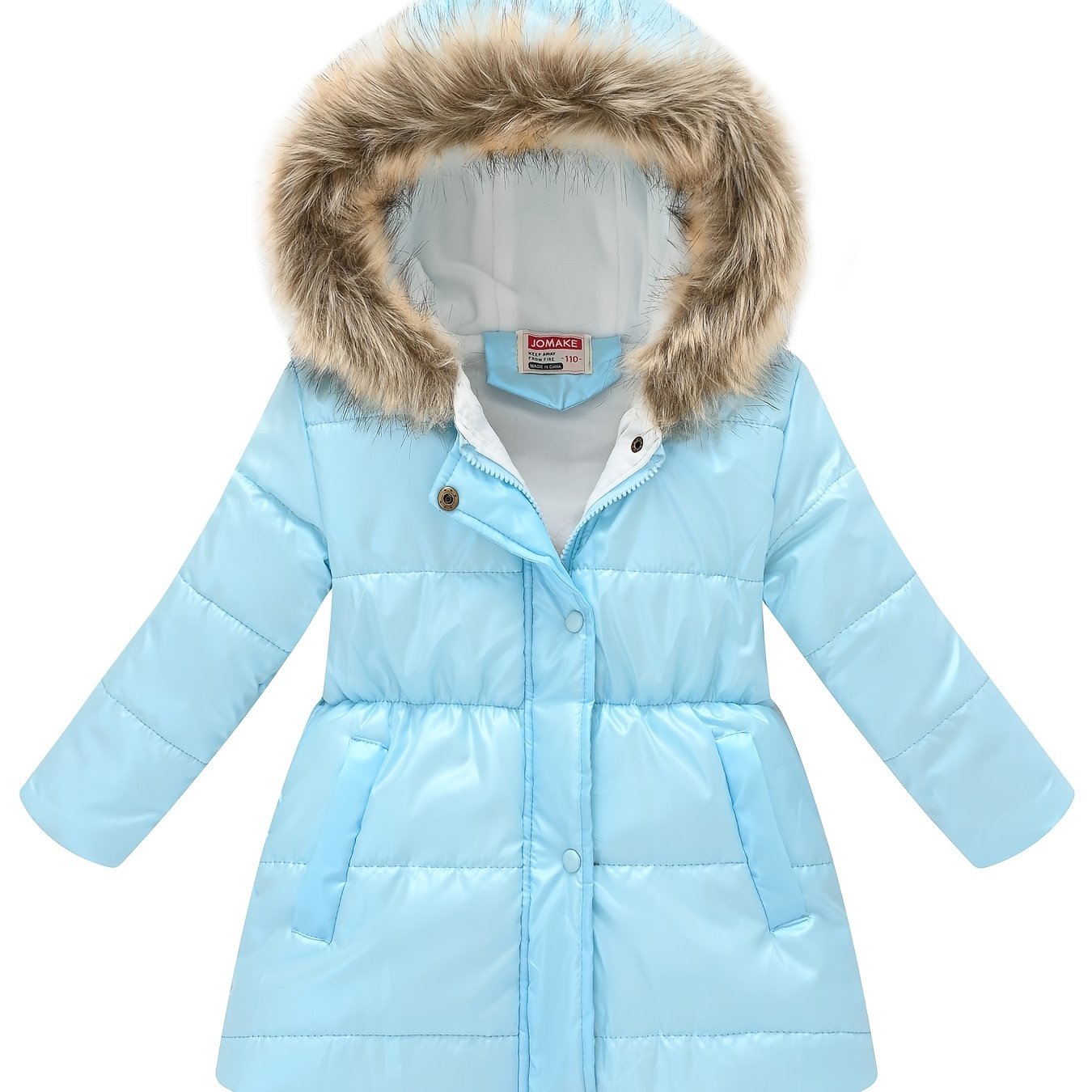 New Winter Collection for Older Kids: Unisex Mid-Length Glossy Thickened Hooded Jacket NovaCart