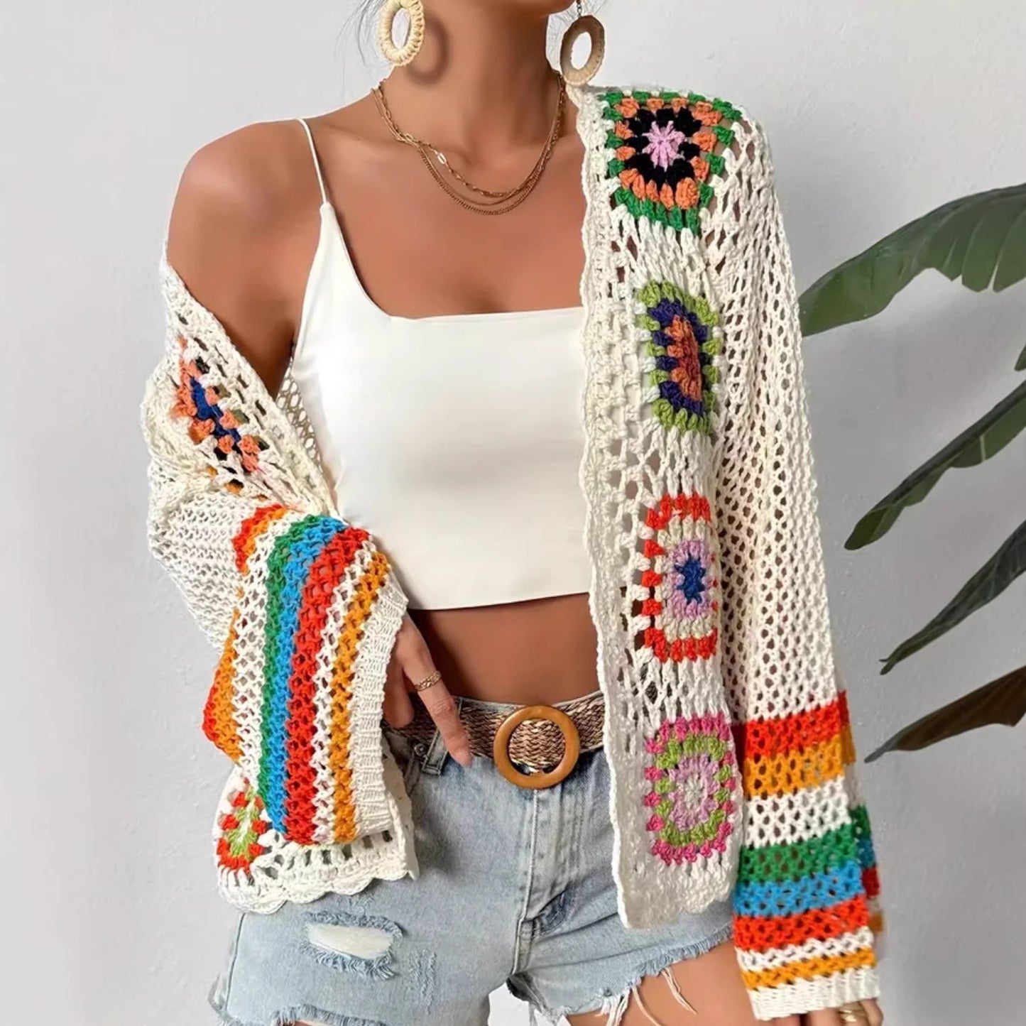 Hand-Crocheted Knitted Cardigan for Women FitiqueFit