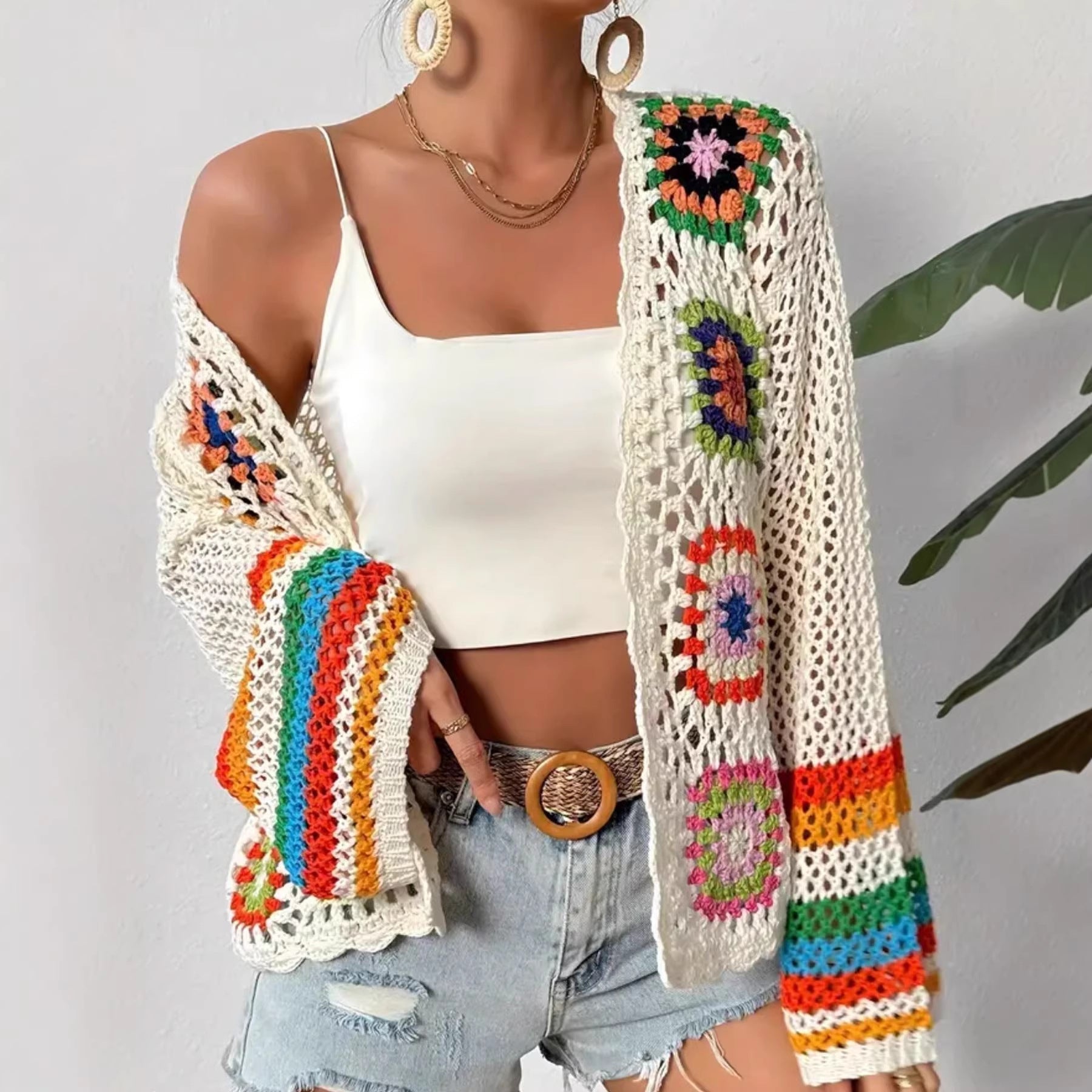 Hand-Crocheted Knitted Cardigan for Women FitiqueFit