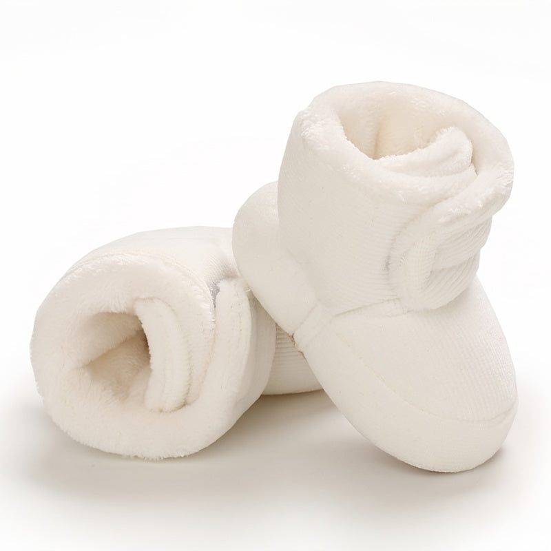 Toddler Baby Girls Booties Plus High Top Slippers Indoor Shoes Crib Shoes First Walker Shoes For Winter NovaCart