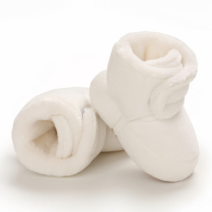 Toddler Baby Girls Booties Plus High Top Slippers Indoor Shoes Crib Shoes First Walker Shoes For Winter NovaCart