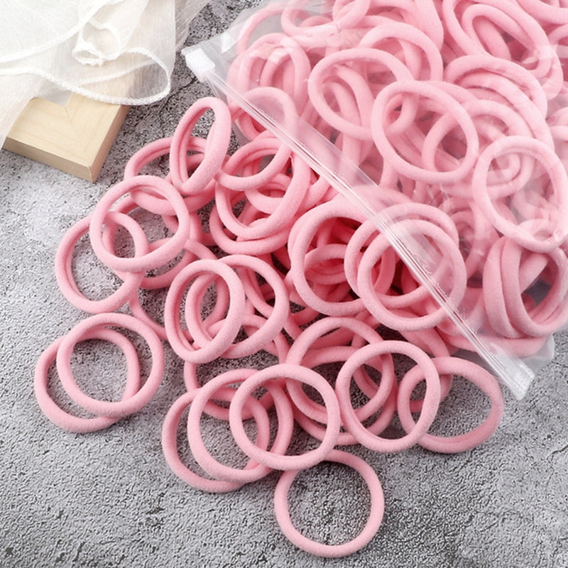 50pcs/Set Women   Basic Hair Bands 1.57inch Simple Solid Colors Elastic Headband Hair Ropes Ties Hair Accessories Ponytail Holder NovaCart