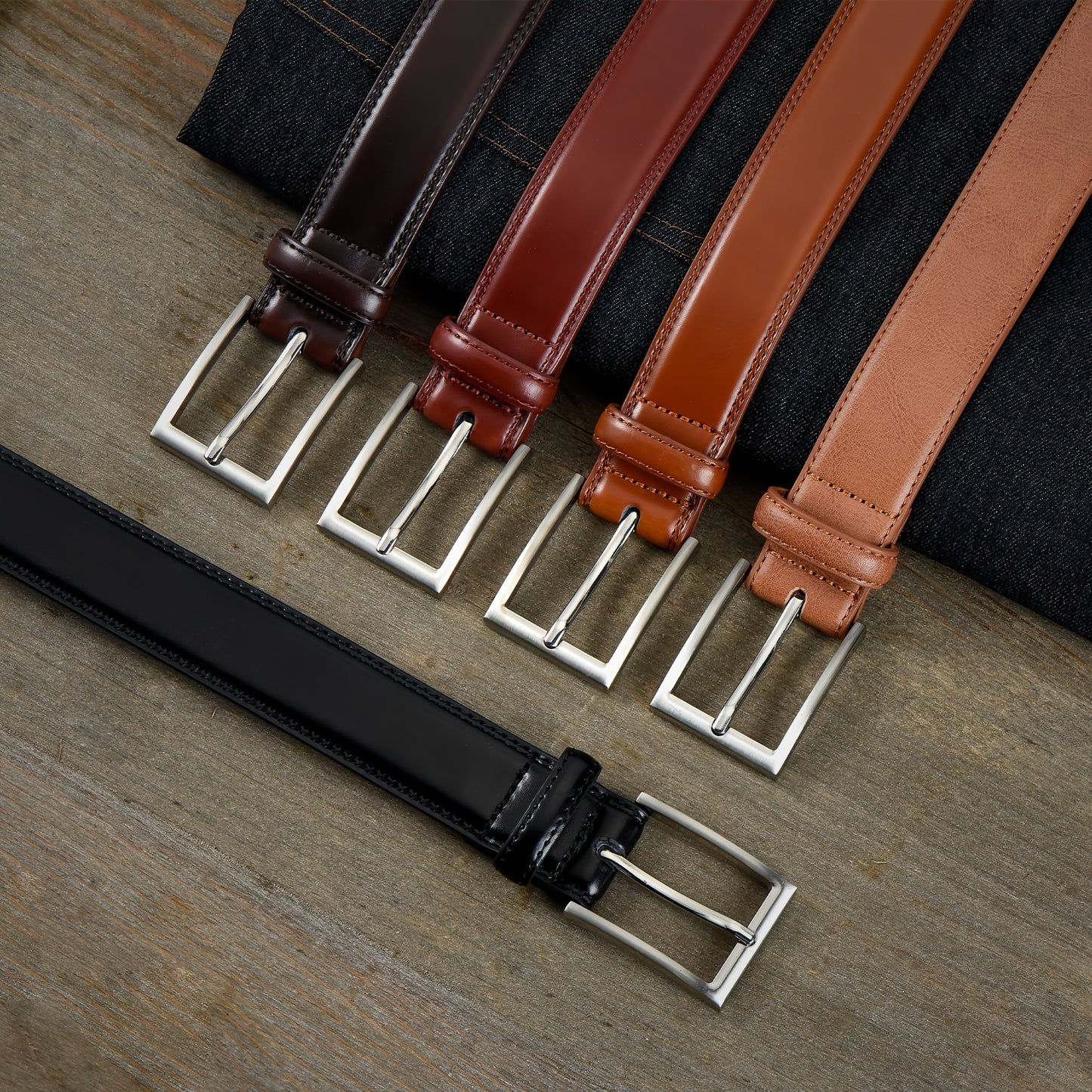 Men's Leather Belt, Fashion & Classic Casual Belt with Single Prong Buckle for Jeans, Pants, Work And Business, Gift for Dad & Husband NovaCart