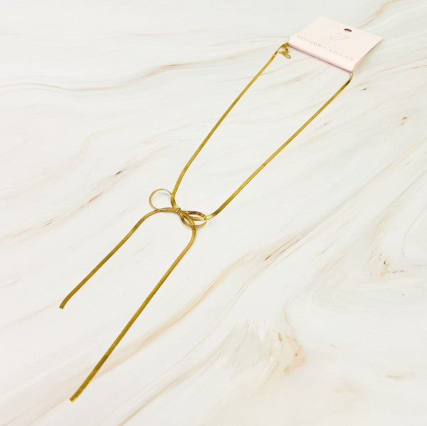 Long Drop Herringbone Bow Necklace Shop Style & More | Fresh Looks, Everyday Deals & Free Shipping