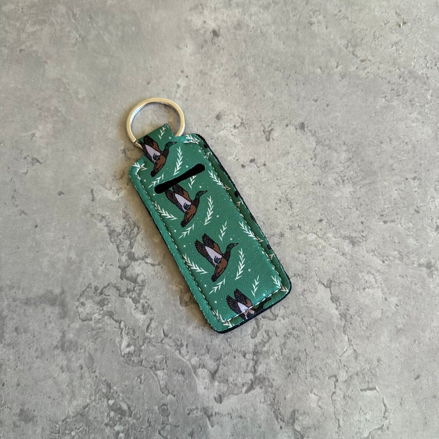 Chapstick Holder Keychain – Cow Print, Camo Pink Bow, Cowboy Toile, Barn Toile, croquette, duck, moon BashDesignsCo