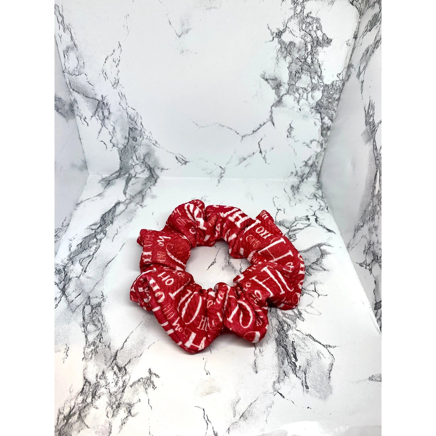Mini Red Hohoho Christmas Bullet Scrunchie Enchanted Scrunch