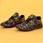 Women's Mexican Flower Pattern Lightweight Sneakers - Lace-Up Running Shoes, Casual & Stylish - Breathable Fabric & Rubber Sole - For Women - Suitable for Everyday Wear, Running & Casual Outings - Perfect Gift for Fashionable NovaCart