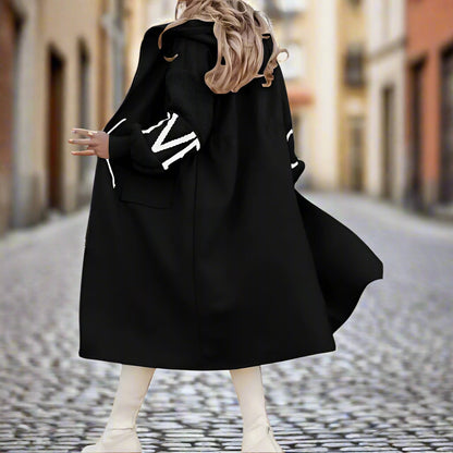 Women’s Letter Print Hooded Coat FitiqueFit