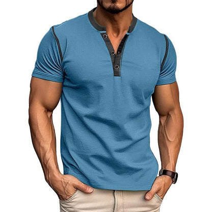 Men's Summer Polo Shirt with Button V-Neck, Short-sleeved SnagBag