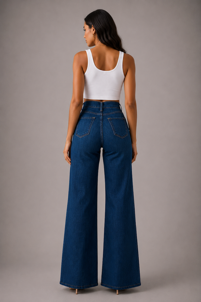 Westside Icon Wide Leg Jean Dark Wash GJG DENIM