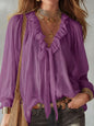V-Neck Loose-Fit Shirt Top – No-Iron, 8 Colors FitiqueFit