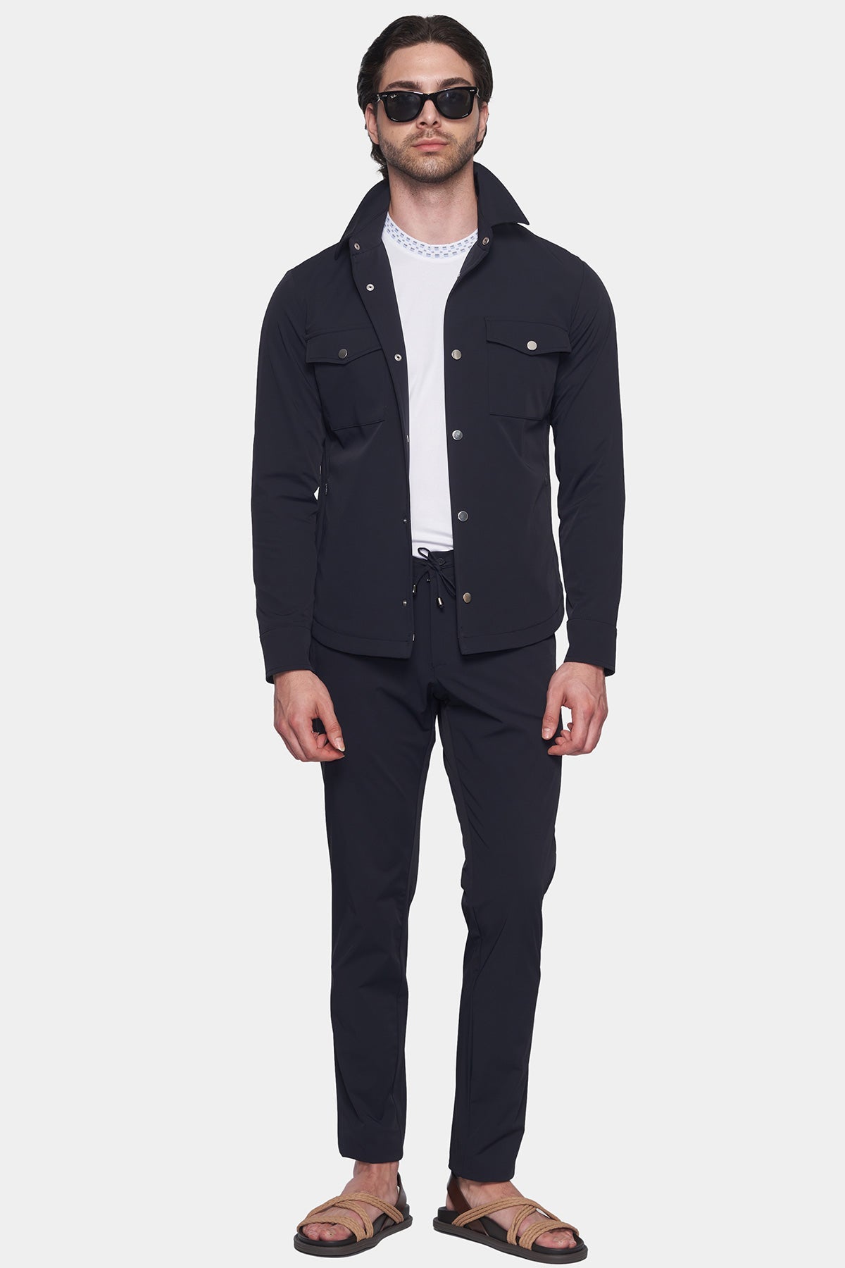 The Luxe Jacket (NAVY) Bright Moons