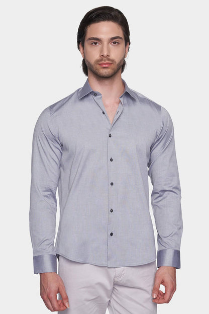 Premium Cotton Dress Shirt (Sterling Silver) Bright Moons
