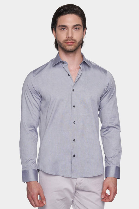 Premium Cotton Dress Shirt (Sterling Silver) Bright Moons