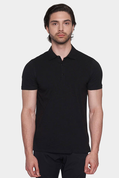 The Mercerized Cotton Polo (Black) Bright Moons
