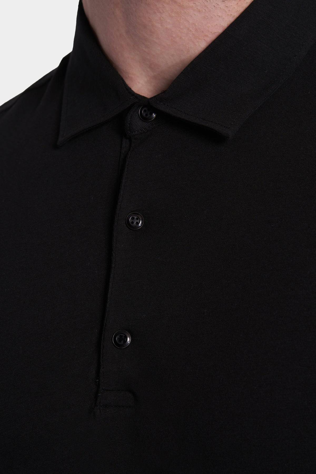The Mercerized Cotton Polo (Black) Bright Moons