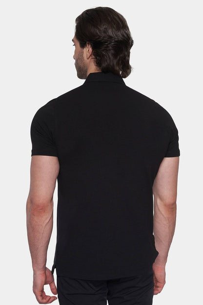 The Mercerized Cotton Polo (Black) Bright Moons