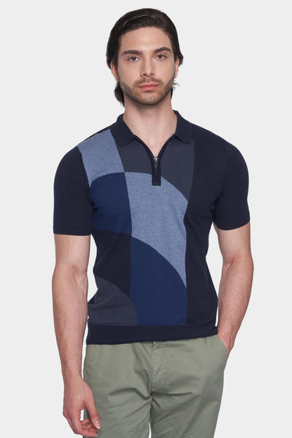 The MerceriZed Cotton Polo (Navy) Bright Moons