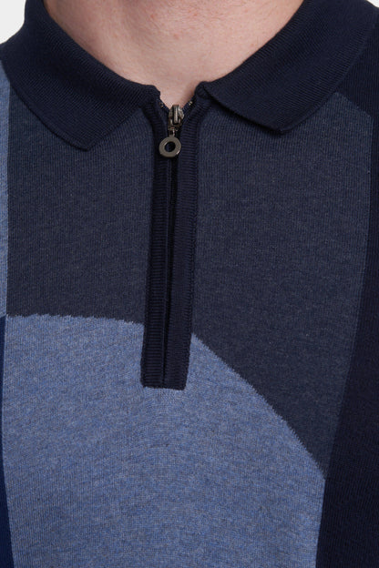 The MerceriZed Cotton Polo (Navy) Bright Moons