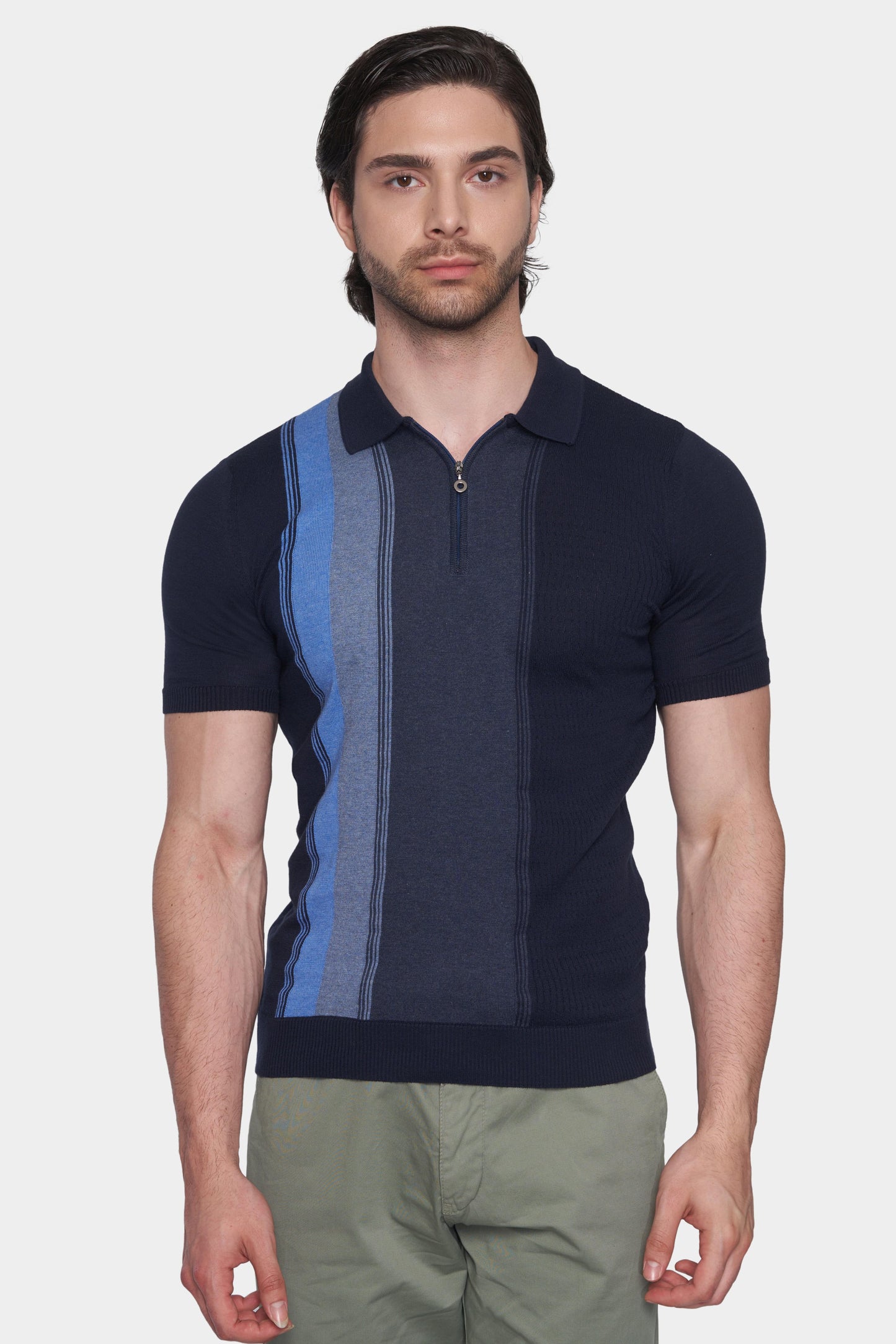 The Mercerized Cotton Polo (Marine Ocean) Bright Moons