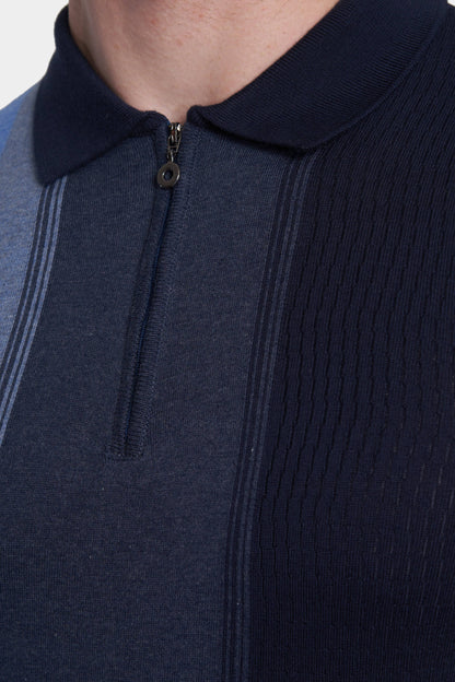 The Mercerized Cotton Polo (Marine Ocean) Bright Moons