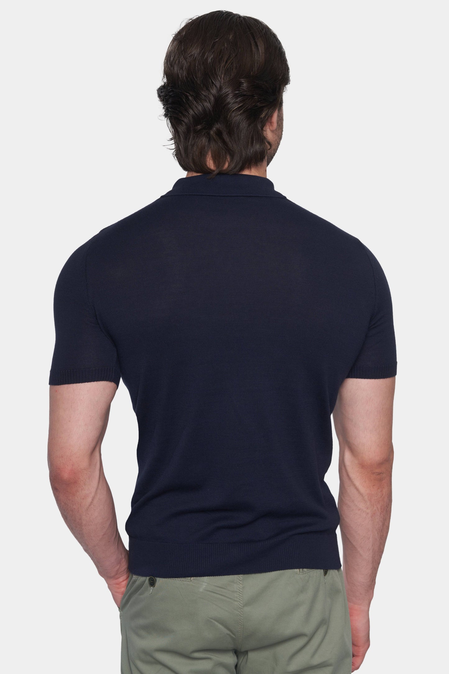 The Mercerized Cotton Polo (Marine Ocean) Bright Moons