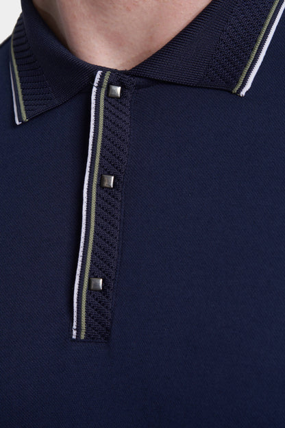 The Mercerized Cotton Polo (Navy) Bright Moons