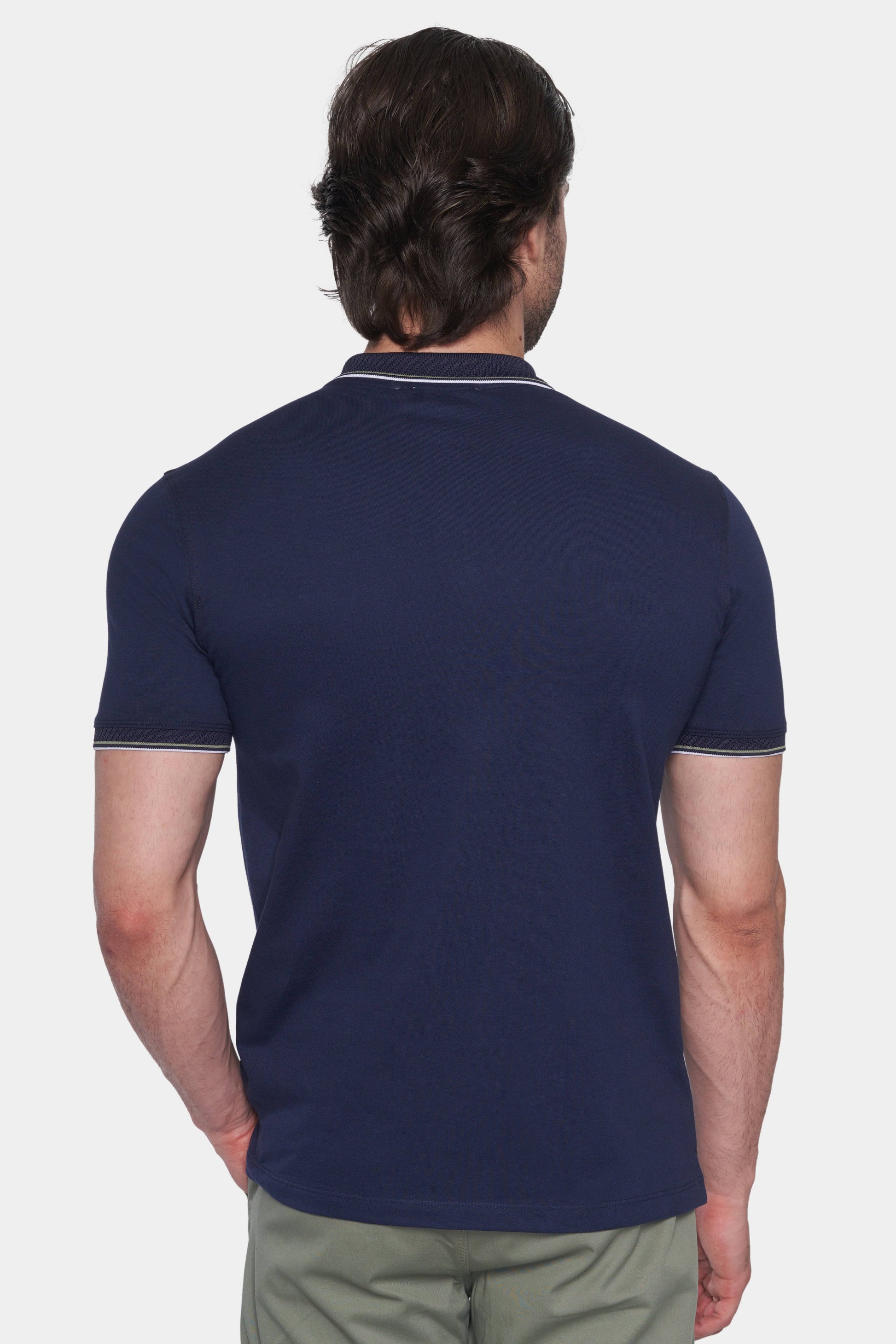 The Mercerized Cotton Polo (Navy) Bright Moons