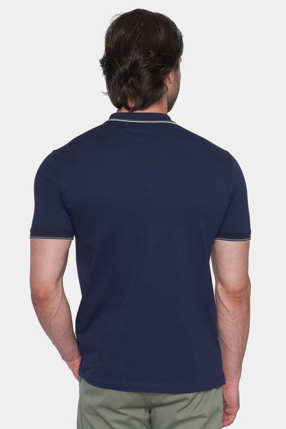 The Mercerized Cotton Polo (Navy) Bright Moons