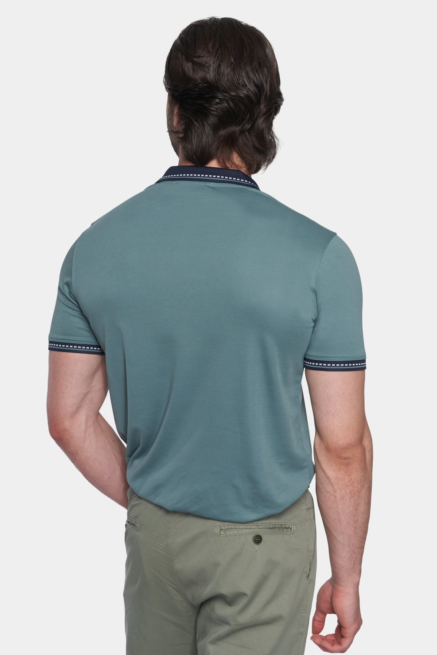 The Mercerized Cotton Open Polo (Racing Green) Bright Moons