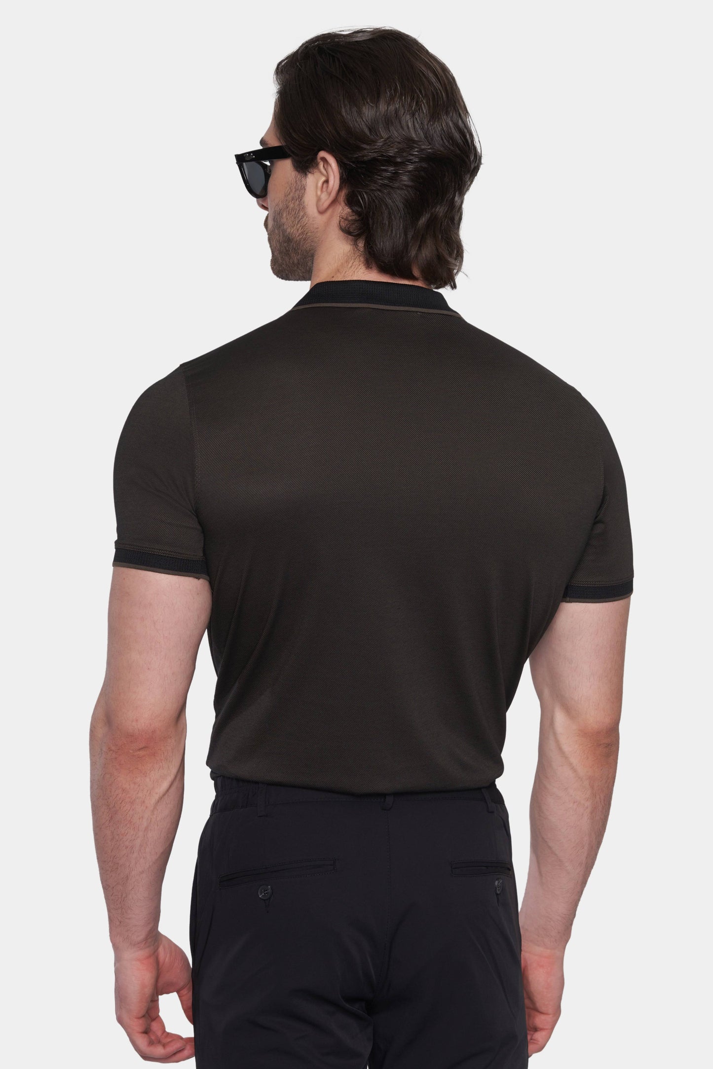 The Mercerized Cotton Polo (Charcoal) Bright Moons