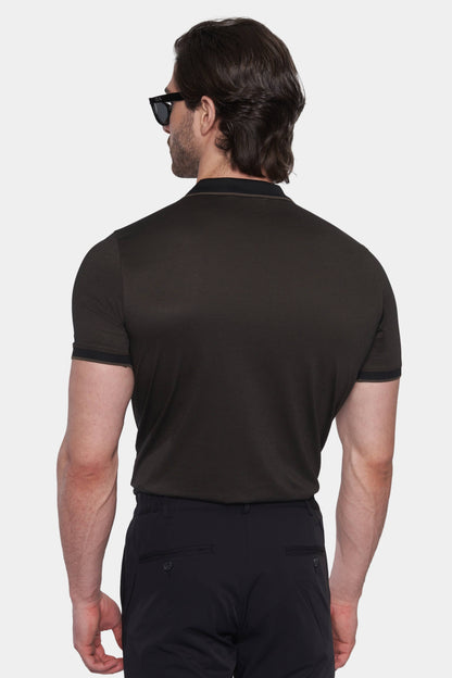 The Mercerized Cotton Polo (Charcoal) Bright Moons