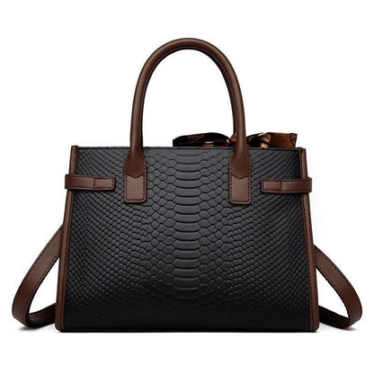 Serpent Luxe Snakeskin Handbag - Elegant Leather Commuter Bag for Stylish Women Country in My Heart