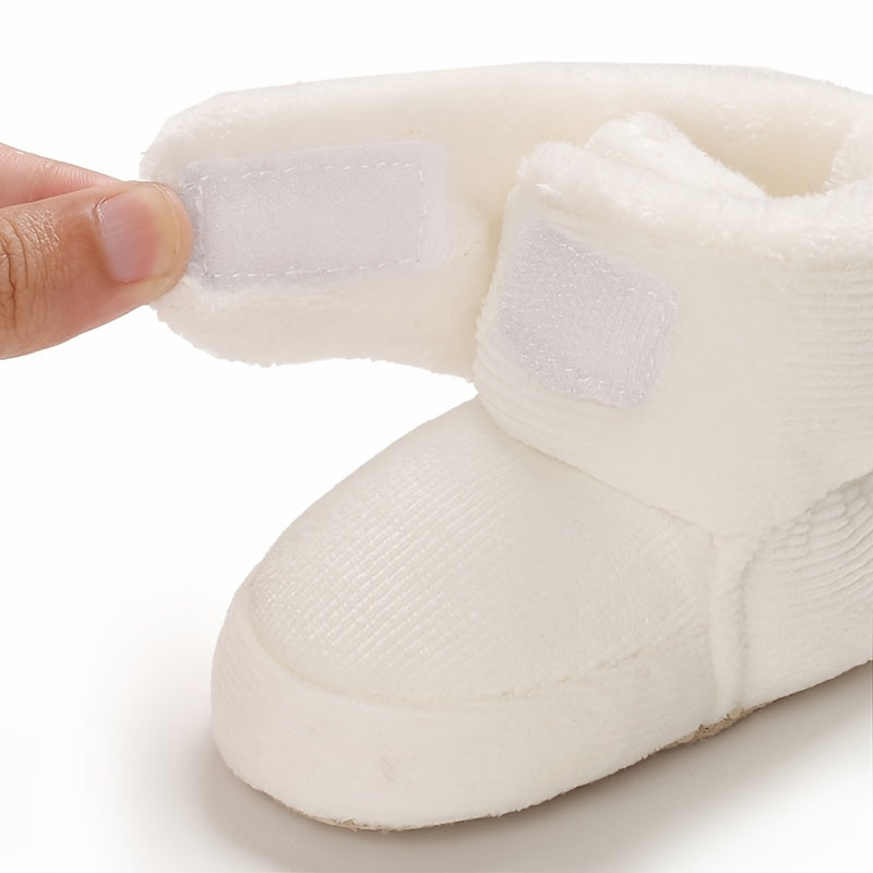 Toddler Baby Girls Booties Plus High Top Slippers Indoor Shoes Crib Shoes First Walker Shoes For Winter NovaCart
