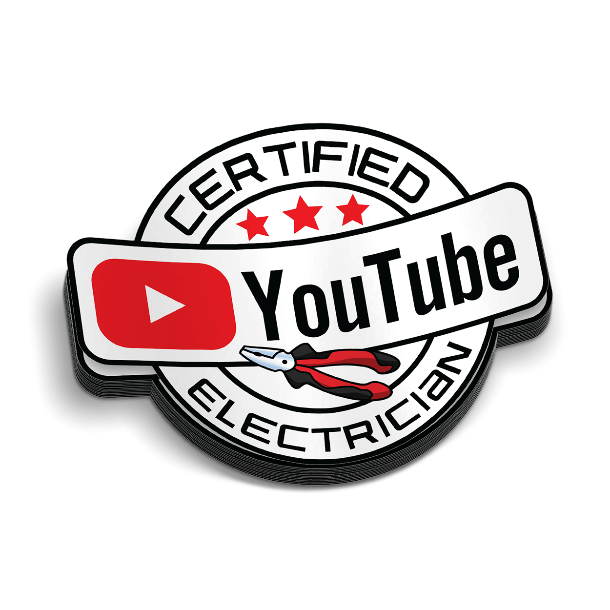 YT Electrician Hard Hat Decal Armed American Supply