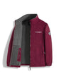 Men'S Letter Embroidery Fleece Jacket, Regular Fit Casual Long Sleeve Zip up Jacket for Fall & Winter, Men'S Outerwear for Outdoor Activities