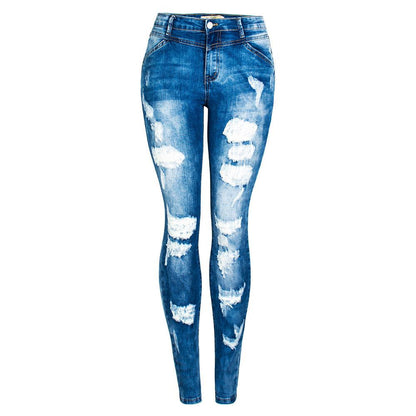 CurveFit Distressed Denim Jeans Country in My Heart