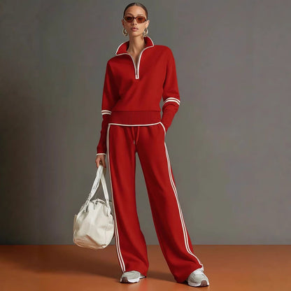 Women’s Casual Long Sleeve Two Piece Sports Set FitiqueFit