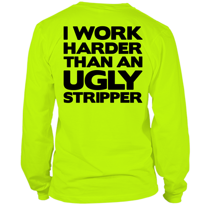 Work Harder - Long Sleeve Hi-Vis T-Shirt Armed American Supply