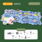 DIY assembly of children's puzzle track car with various scenarios city map construction electric puzzle track car
