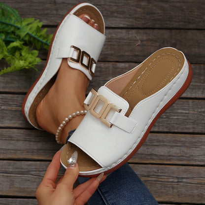 Chain Wedge Platform Peep-Toe Sandals – 5 Colors EU 36–45 FitiqueFit