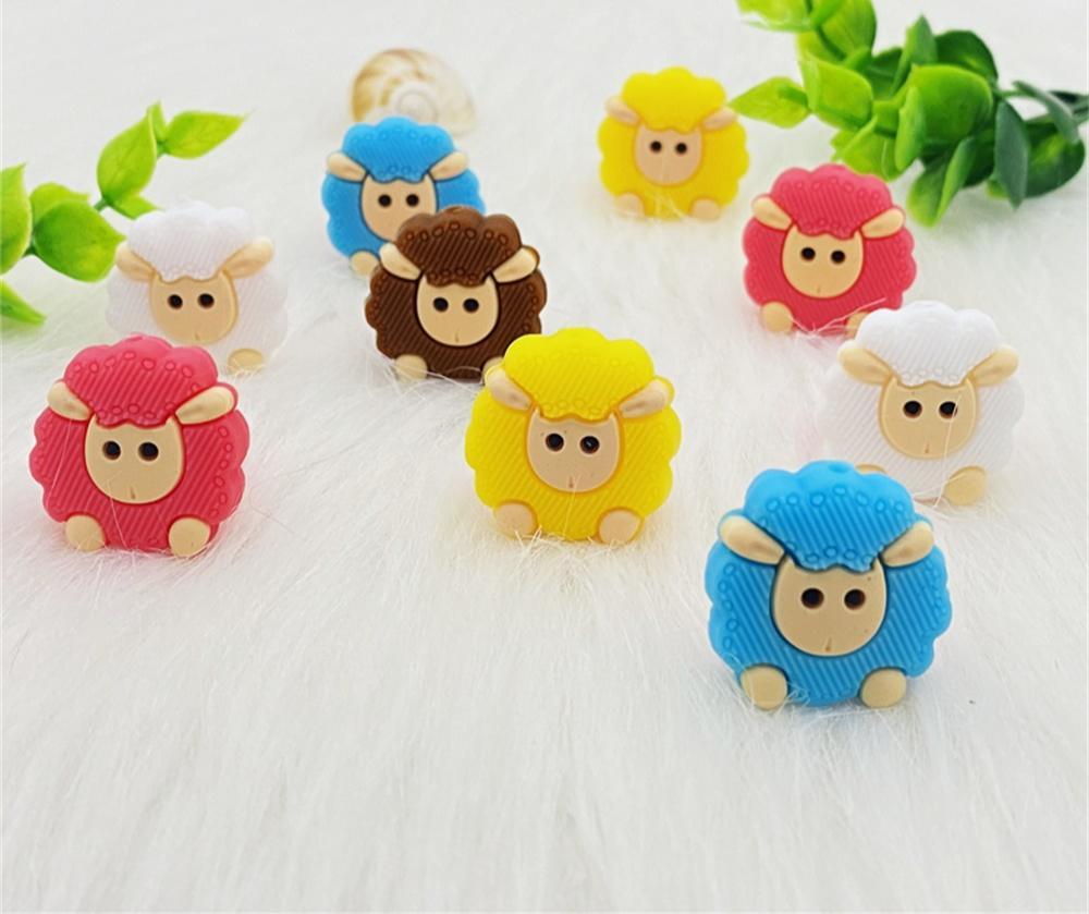 5pcs Animals Cartoon Silicone  Teething  Sheep   For Children Newborn Baby Teether For Teeth Stevvex