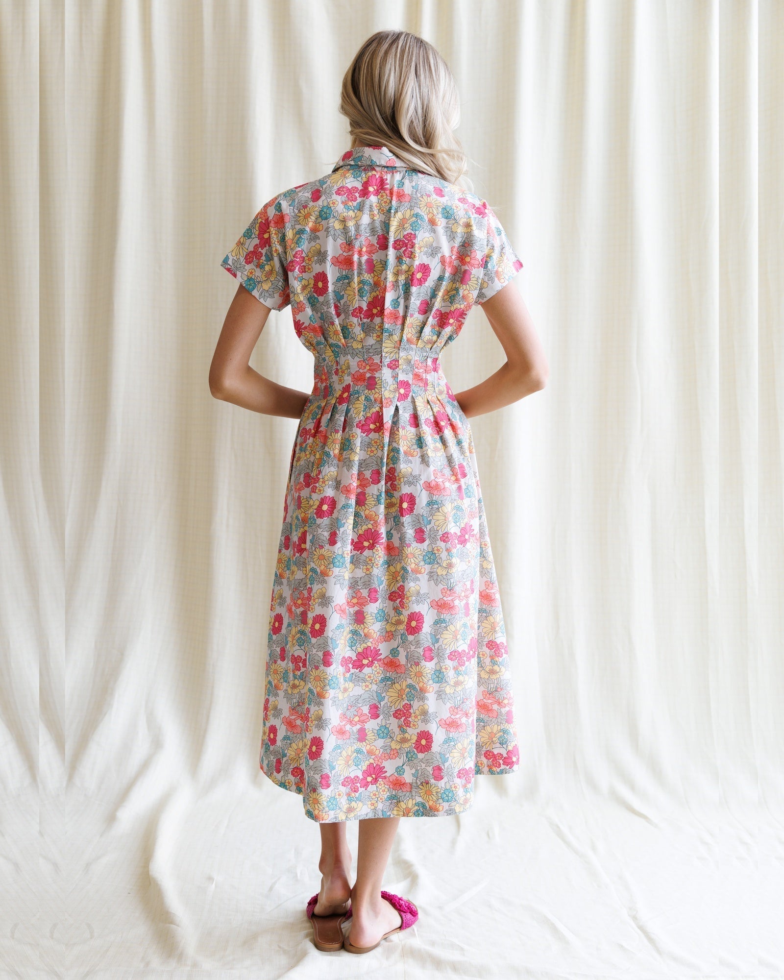 Pleated Shirtdress Downeast
