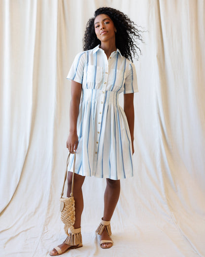 Seaside Stripe Dress Downeast