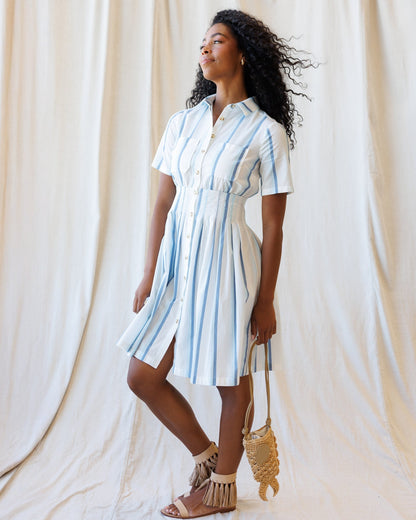 Seaside Stripe Dress Downeast