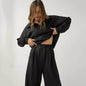 Women’s French Casual Two-Piece Suit – High-Waist Trousers Elegant Set FitiqueFit