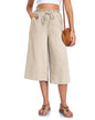 Women’s Elastic Cropped Wide-Leg Pants FitiqueFit